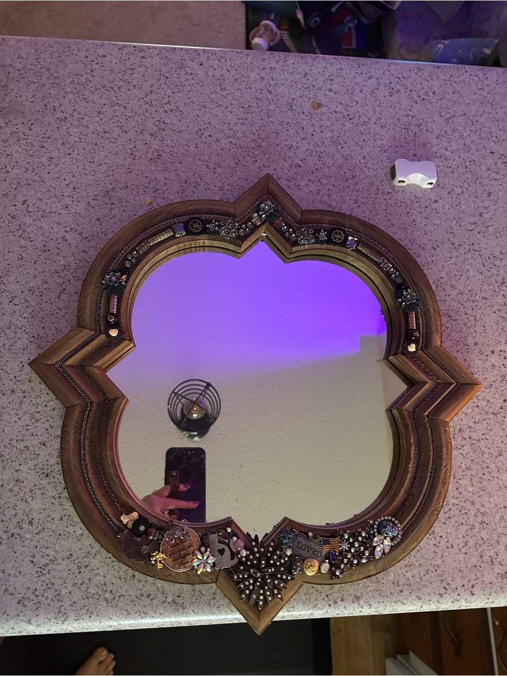Decorative Brown Embellished Wall Mirror